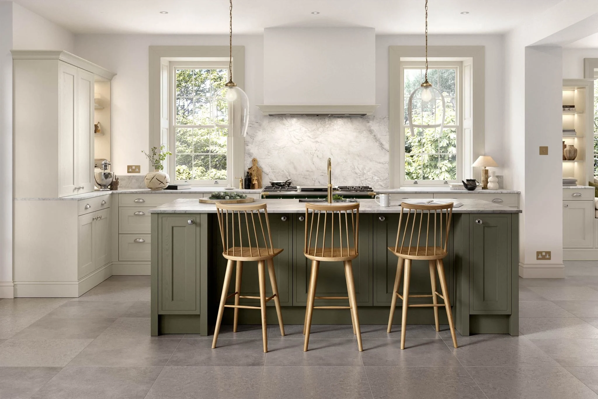 Winslow Taupe Grey and Willow kitchen